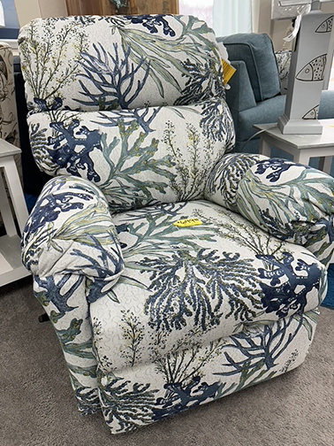 Recliners in Fancy Fabrics